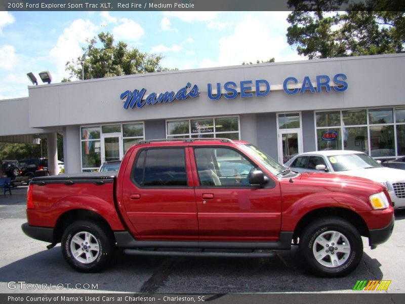 Red Fire / Medium Pebble 2005 Ford Explorer Sport Trac XLT
