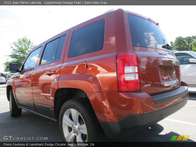 Copperhead Orange Pearl / Dark Slate Gray 2012 Jeep Patriot Latitude