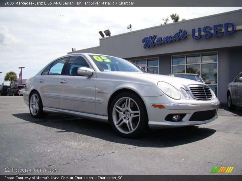 Brilliant Silver Metallic / Charcoal 2005 Mercedes-Benz E 55 AMG Sedan