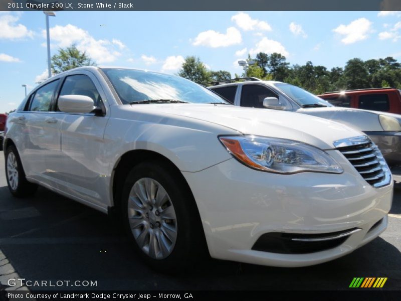 Stone White / Black 2011 Chrysler 200 LX
