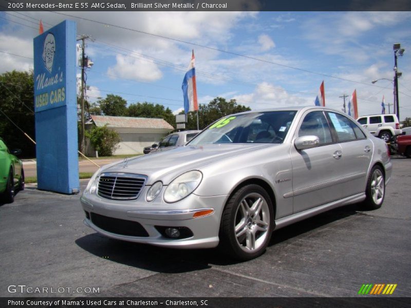 Brilliant Silver Metallic / Charcoal 2005 Mercedes-Benz E 55 AMG Sedan