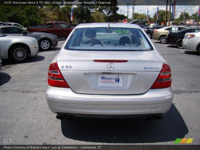 Brilliant Silver Metallic / Charcoal 2005 Mercedes-Benz E 55 AMG Sedan