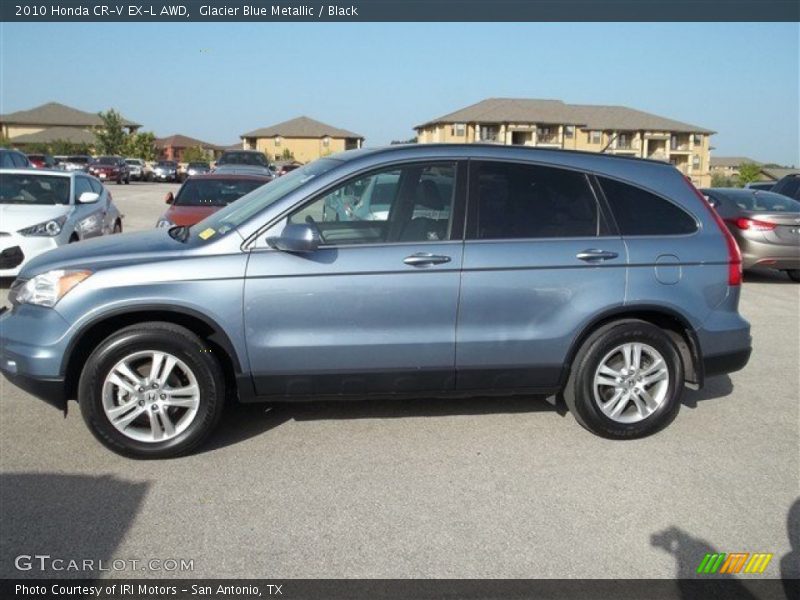 Glacier Blue Metallic / Black 2010 Honda CR-V EX-L AWD