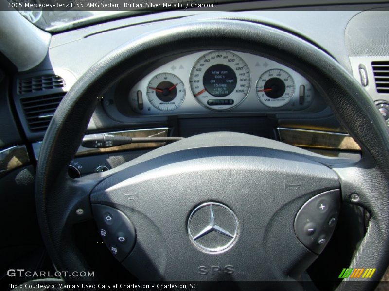 Brilliant Silver Metallic / Charcoal 2005 Mercedes-Benz E 55 AMG Sedan