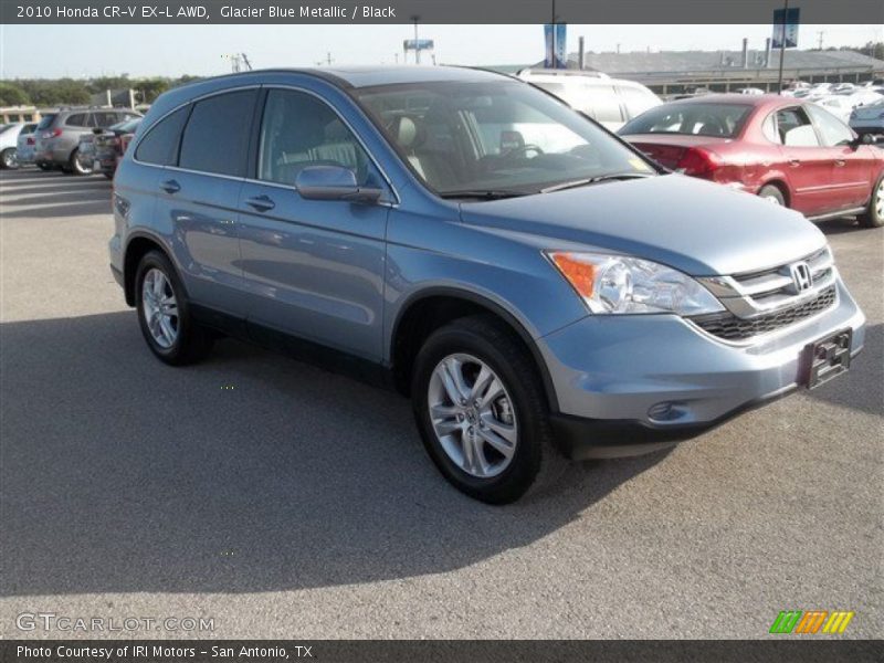 Glacier Blue Metallic / Black 2010 Honda CR-V EX-L AWD