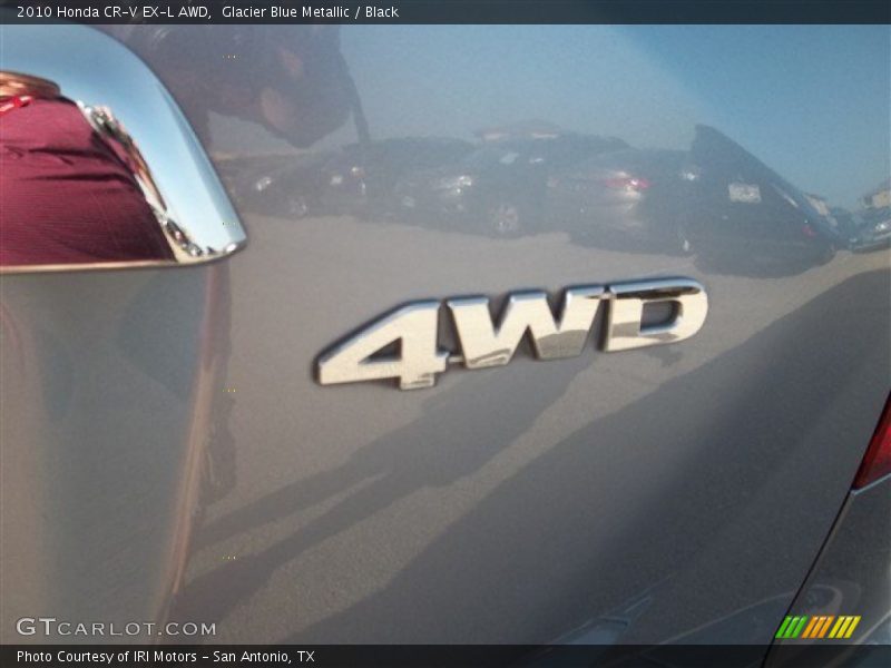 Glacier Blue Metallic / Black 2010 Honda CR-V EX-L AWD