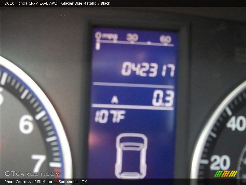 Glacier Blue Metallic / Black 2010 Honda CR-V EX-L AWD