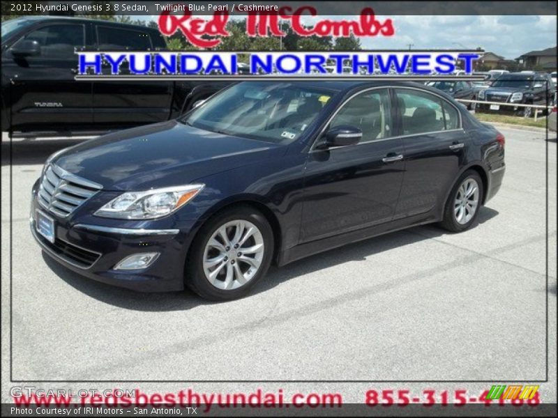 Twilight Blue Pearl / Cashmere 2012 Hyundai Genesis 3.8 Sedan