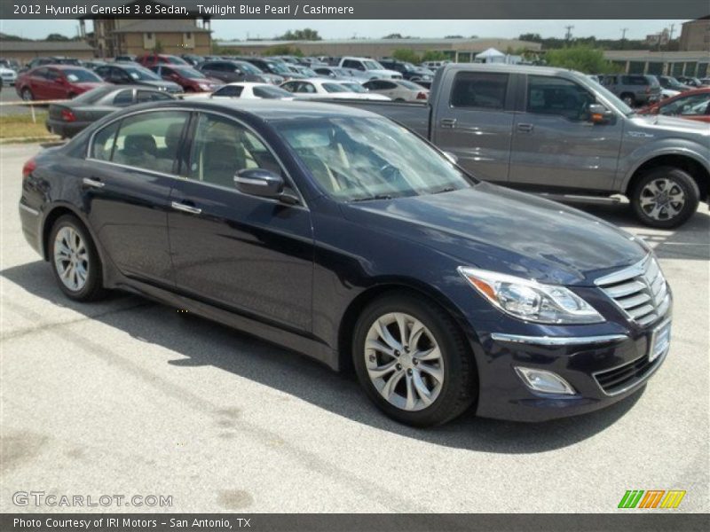 Twilight Blue Pearl / Cashmere 2012 Hyundai Genesis 3.8 Sedan