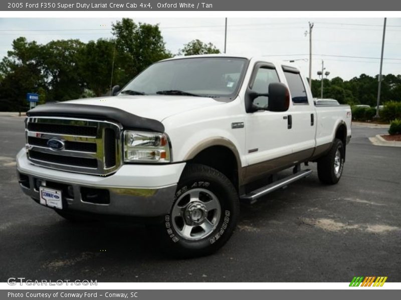 Oxford White / Tan 2005 Ford F350 Super Duty Lariat Crew Cab 4x4