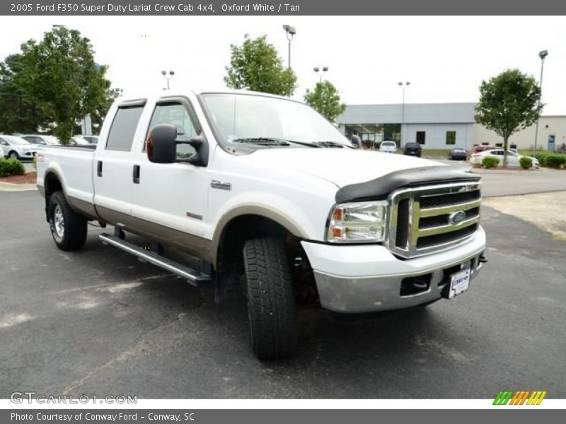 Oxford White / Tan 2005 Ford F350 Super Duty Lariat Crew Cab 4x4