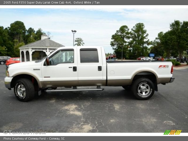 Oxford White / Tan 2005 Ford F350 Super Duty Lariat Crew Cab 4x4