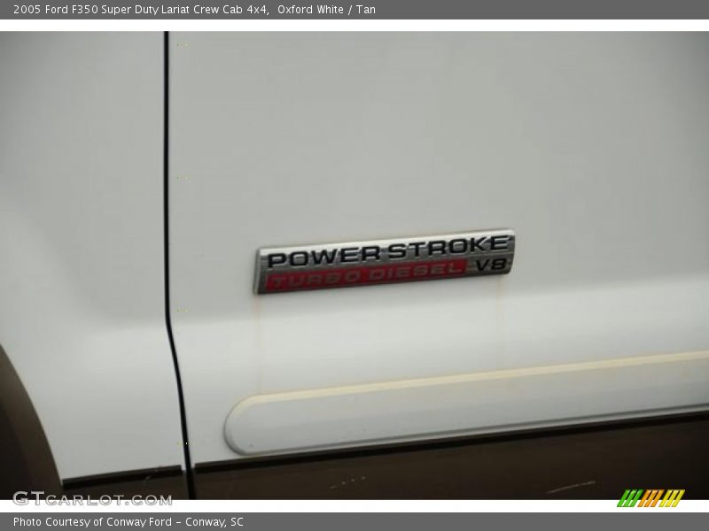 Oxford White / Tan 2005 Ford F350 Super Duty Lariat Crew Cab 4x4