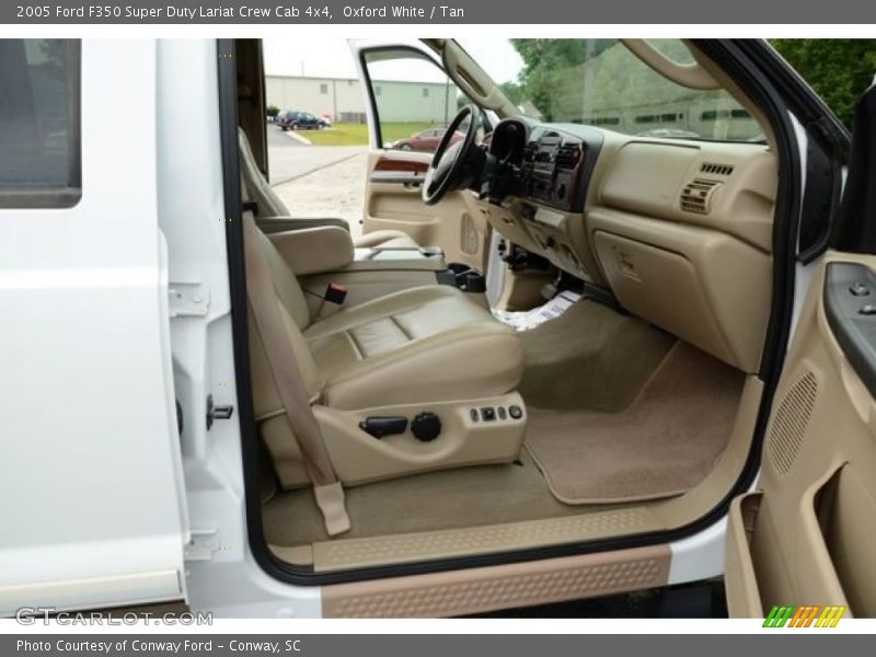 Oxford White / Tan 2005 Ford F350 Super Duty Lariat Crew Cab 4x4
