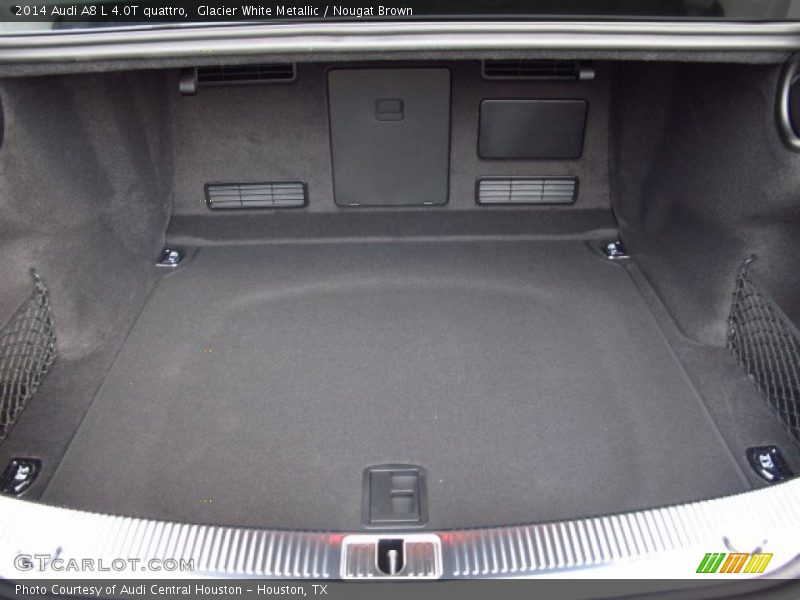 Glacier White Metallic / Nougat Brown 2014 Audi A8 L 4.0T quattro