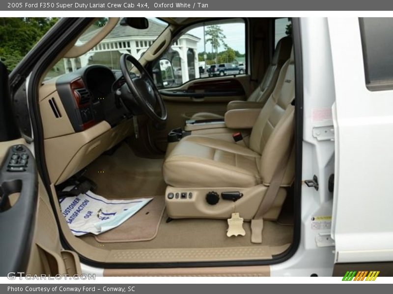 Oxford White / Tan 2005 Ford F350 Super Duty Lariat Crew Cab 4x4