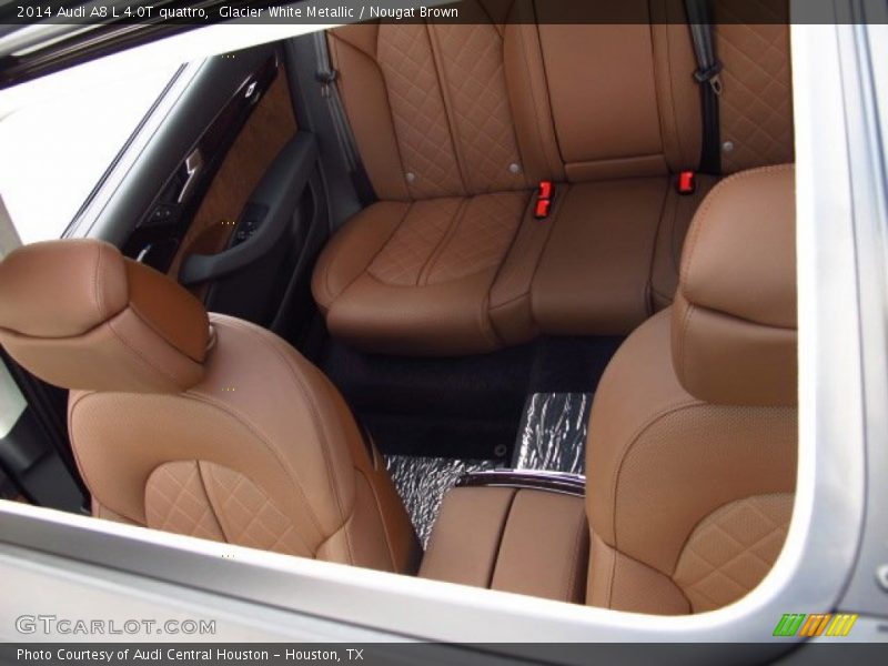 Glacier White Metallic / Nougat Brown 2014 Audi A8 L 4.0T quattro
