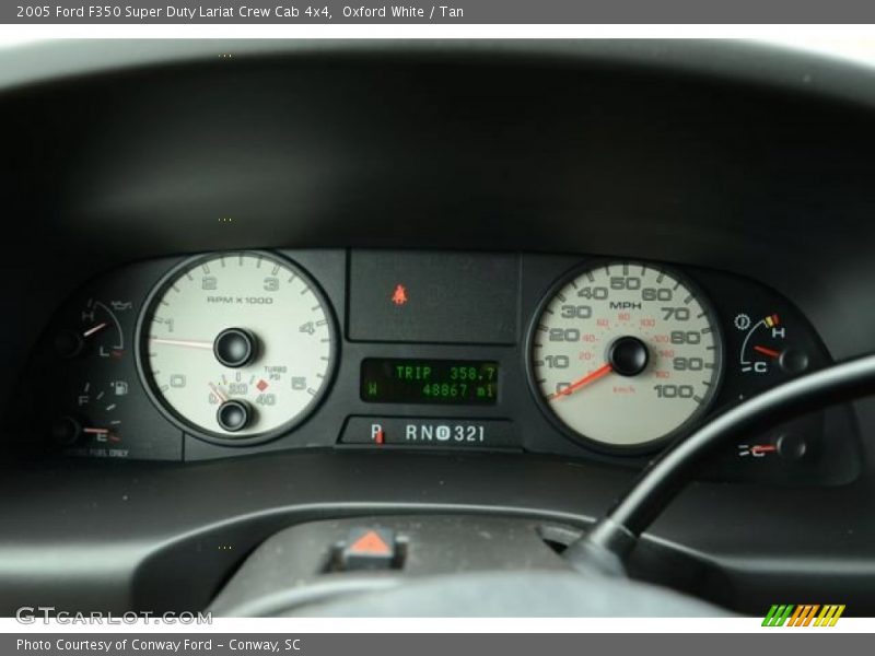 Oxford White / Tan 2005 Ford F350 Super Duty Lariat Crew Cab 4x4