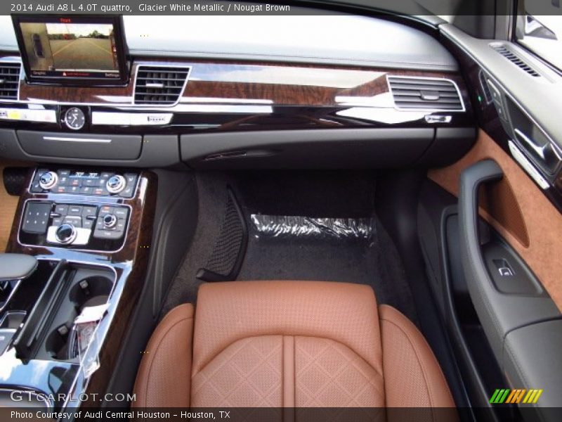 Glacier White Metallic / Nougat Brown 2014 Audi A8 L 4.0T quattro