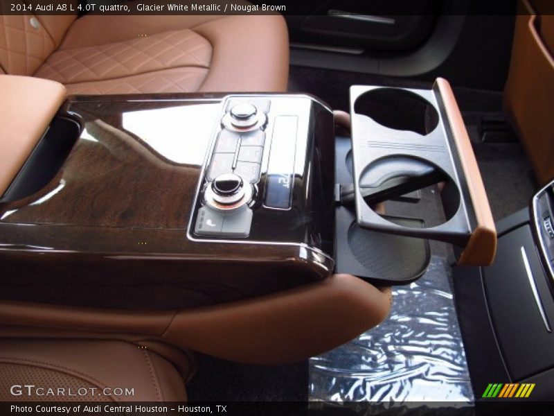 Glacier White Metallic / Nougat Brown 2014 Audi A8 L 4.0T quattro