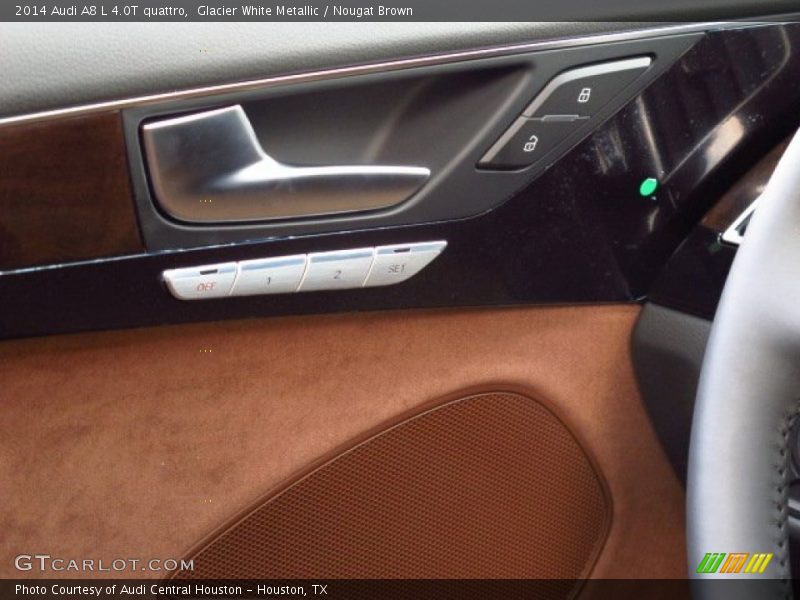 Glacier White Metallic / Nougat Brown 2014 Audi A8 L 4.0T quattro