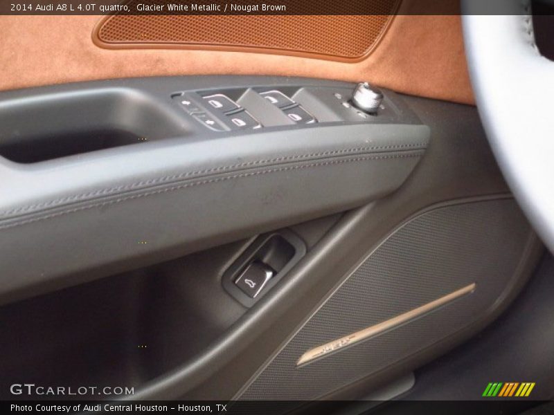 Glacier White Metallic / Nougat Brown 2014 Audi A8 L 4.0T quattro