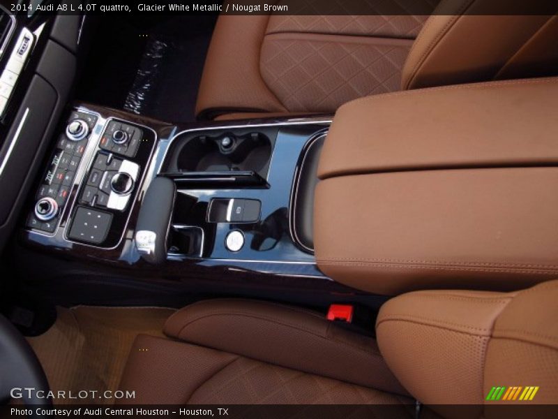 Glacier White Metallic / Nougat Brown 2014 Audi A8 L 4.0T quattro