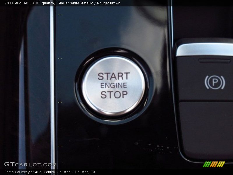 Glacier White Metallic / Nougat Brown 2014 Audi A8 L 4.0T quattro