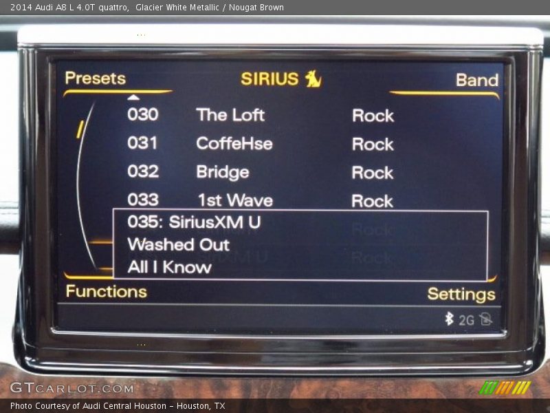 Glacier White Metallic / Nougat Brown 2014 Audi A8 L 4.0T quattro