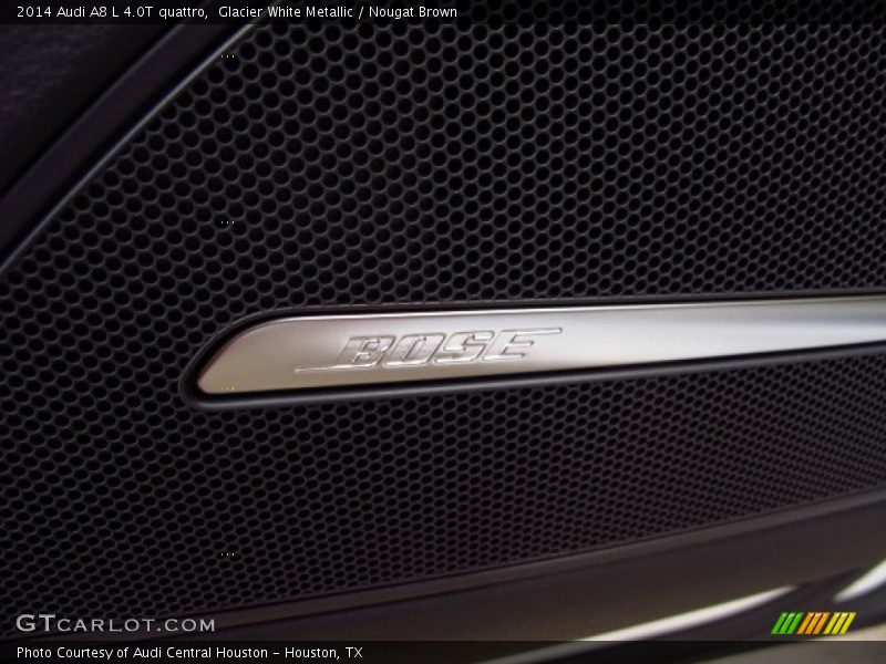 Glacier White Metallic / Nougat Brown 2014 Audi A8 L 4.0T quattro