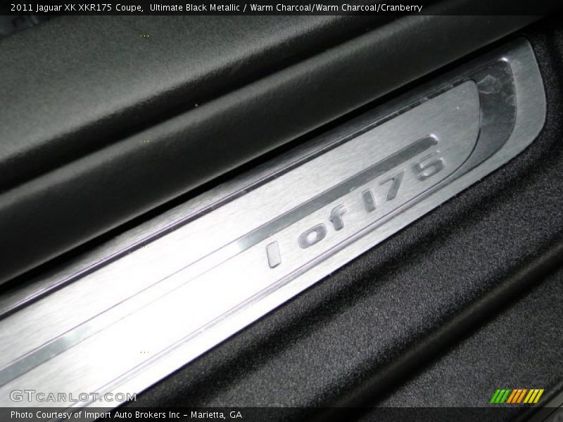 Ultimate Black Metallic / Warm Charcoal/Warm Charcoal/Cranberry 2011 Jaguar XK XKR175 Coupe