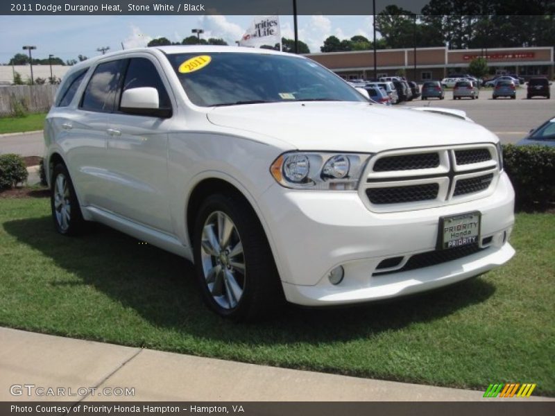 Stone White / Black 2011 Dodge Durango Heat