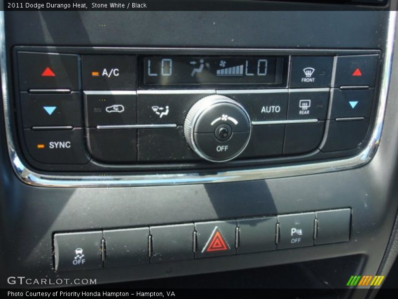 Stone White / Black 2011 Dodge Durango Heat
