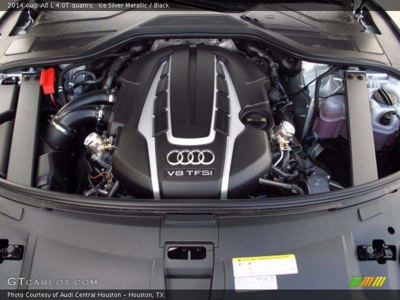 Ice Silver Metallic / Black 2014 Audi A8 L 4.0T quattro