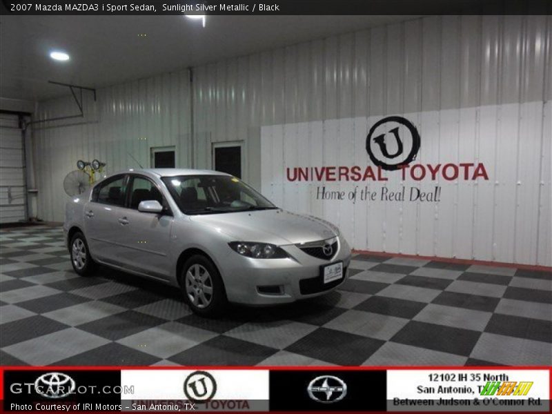Sunlight Silver Metallic / Black 2007 Mazda MAZDA3 i Sport Sedan