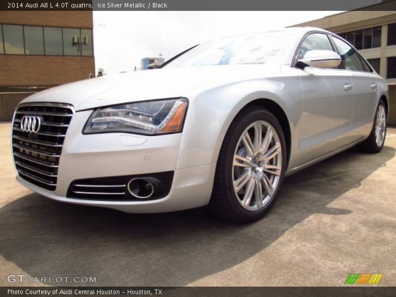 Ice Silver Metallic / Black 2014 Audi A8 L 4.0T quattro