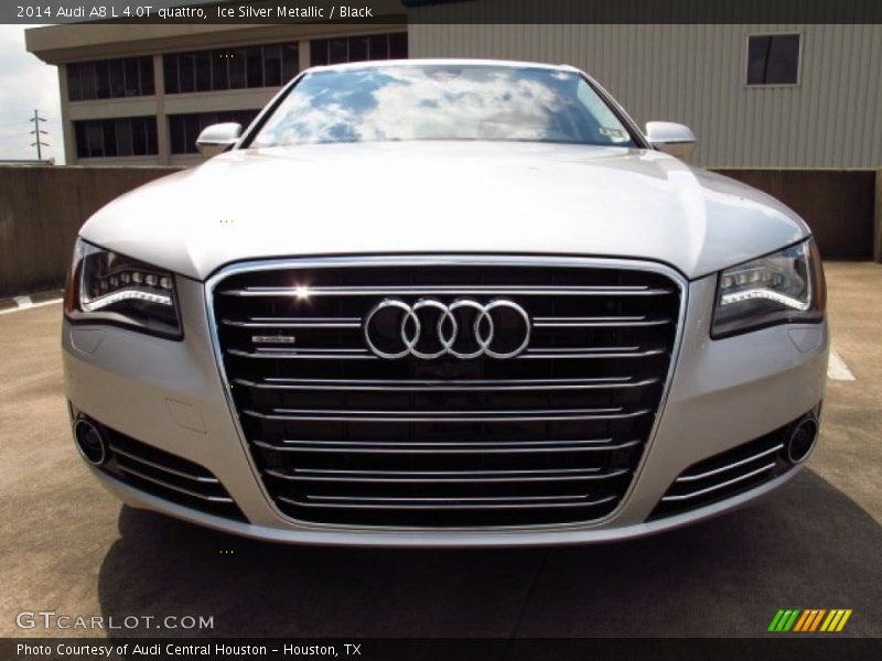 Ice Silver Metallic / Black 2014 Audi A8 L 4.0T quattro