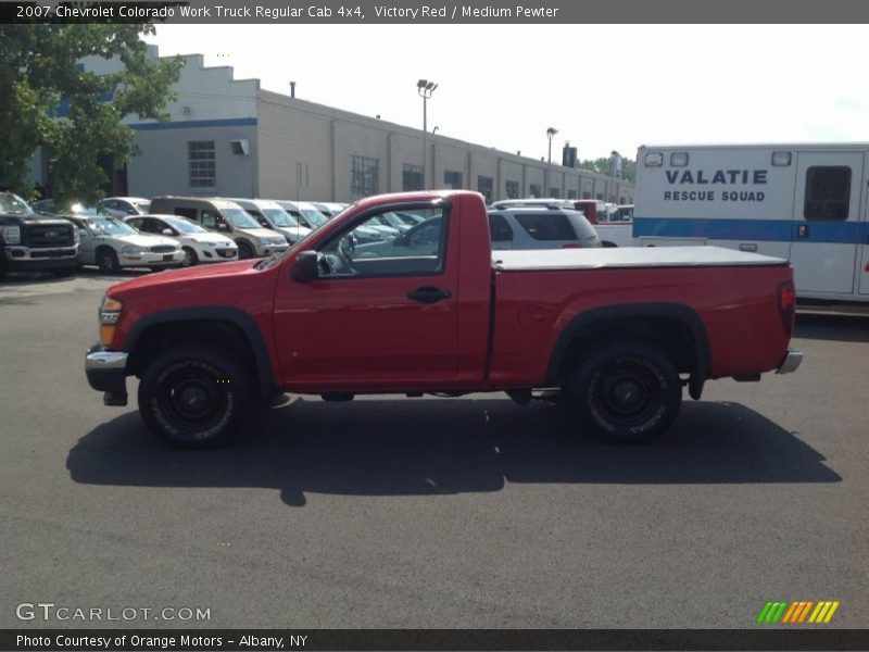 Victory Red / Medium Pewter 2007 Chevrolet Colorado Work Truck Regular Cab 4x4