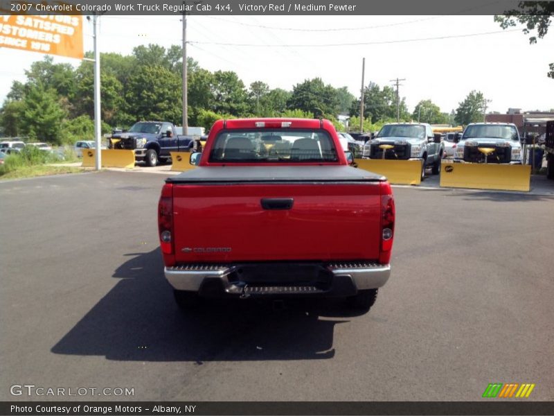 Victory Red / Medium Pewter 2007 Chevrolet Colorado Work Truck Regular Cab 4x4