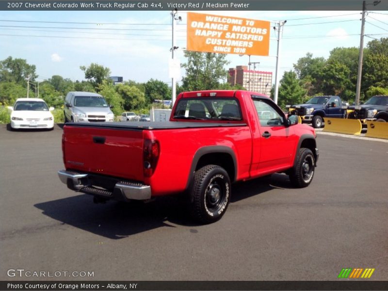 Victory Red / Medium Pewter 2007 Chevrolet Colorado Work Truck Regular Cab 4x4