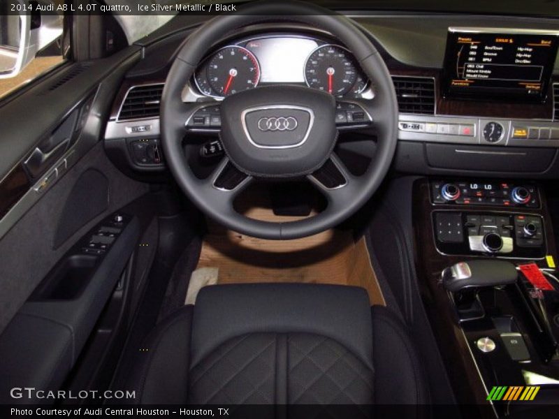 Ice Silver Metallic / Black 2014 Audi A8 L 4.0T quattro