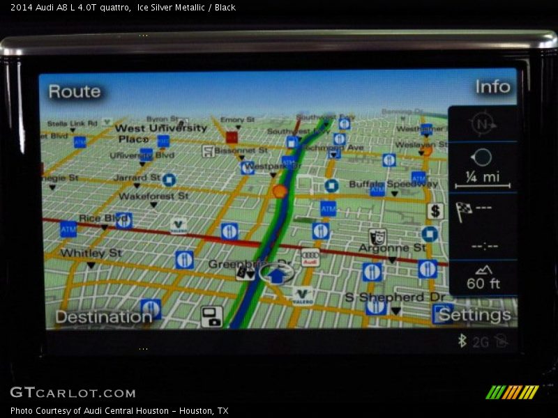 Ice Silver Metallic / Black 2014 Audi A8 L 4.0T quattro