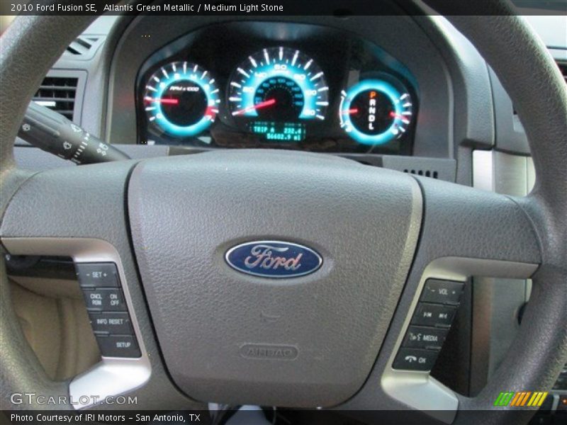 Atlantis Green Metallic / Medium Light Stone 2010 Ford Fusion SE