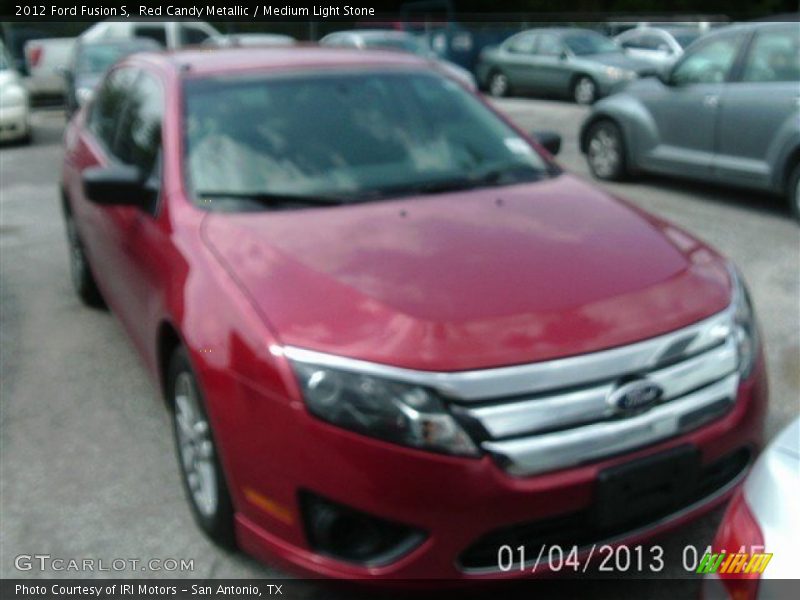 Red Candy Metallic / Medium Light Stone 2012 Ford Fusion S
