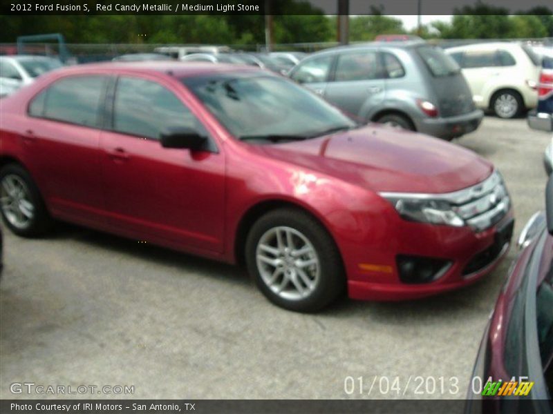 Red Candy Metallic / Medium Light Stone 2012 Ford Fusion S