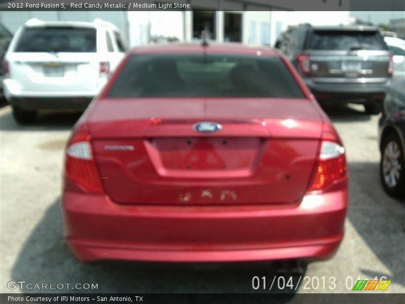 Red Candy Metallic / Medium Light Stone 2012 Ford Fusion S
