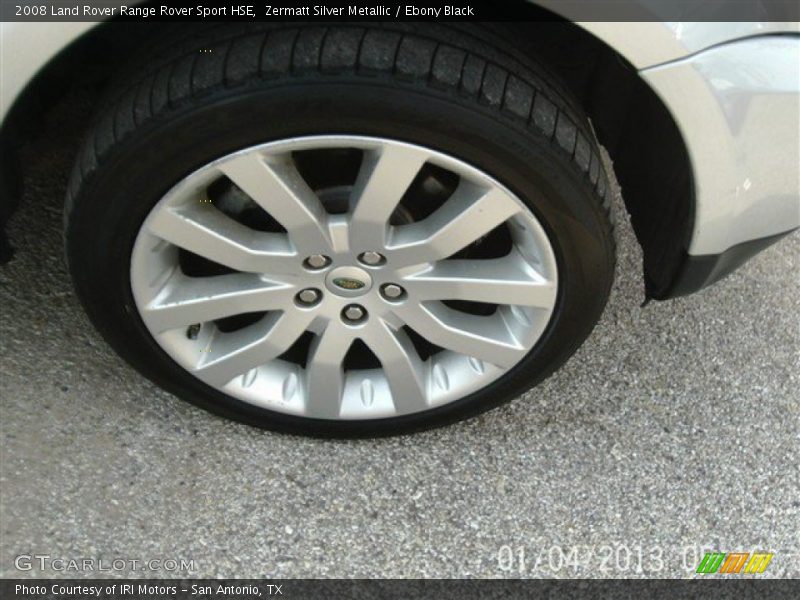 Zermatt Silver Metallic / Ebony Black 2008 Land Rover Range Rover Sport HSE