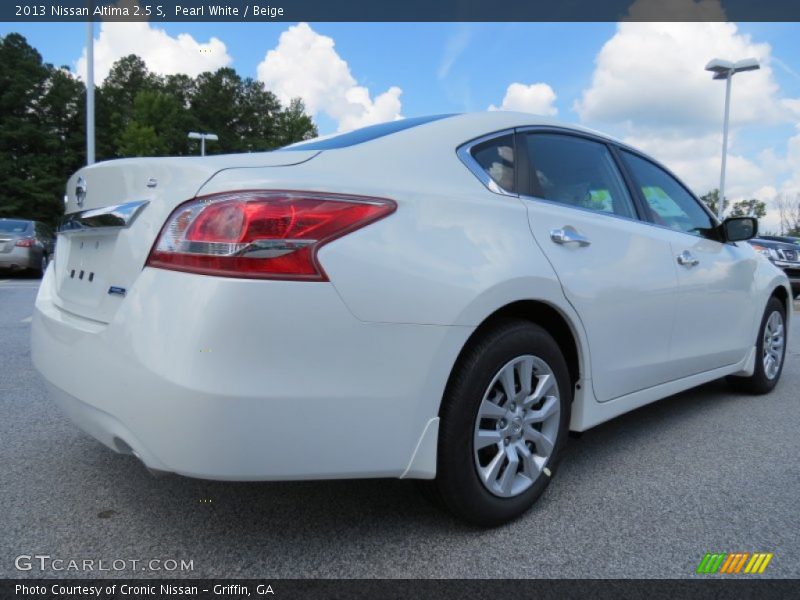 Pearl White / Beige 2013 Nissan Altima 2.5 S