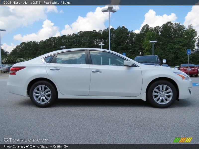 Pearl White / Beige 2013 Nissan Altima 2.5 S
