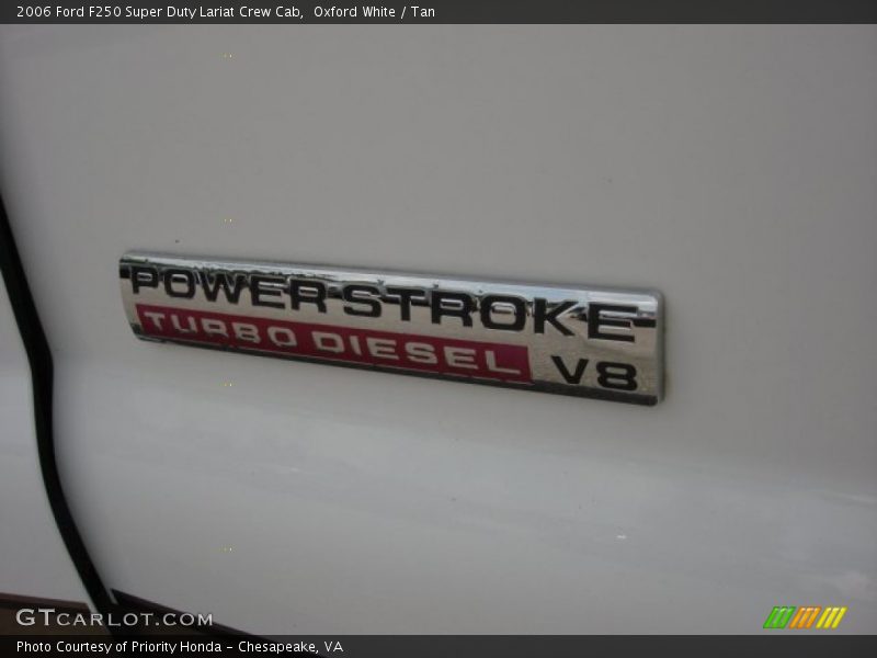Oxford White / Tan 2006 Ford F250 Super Duty Lariat Crew Cab